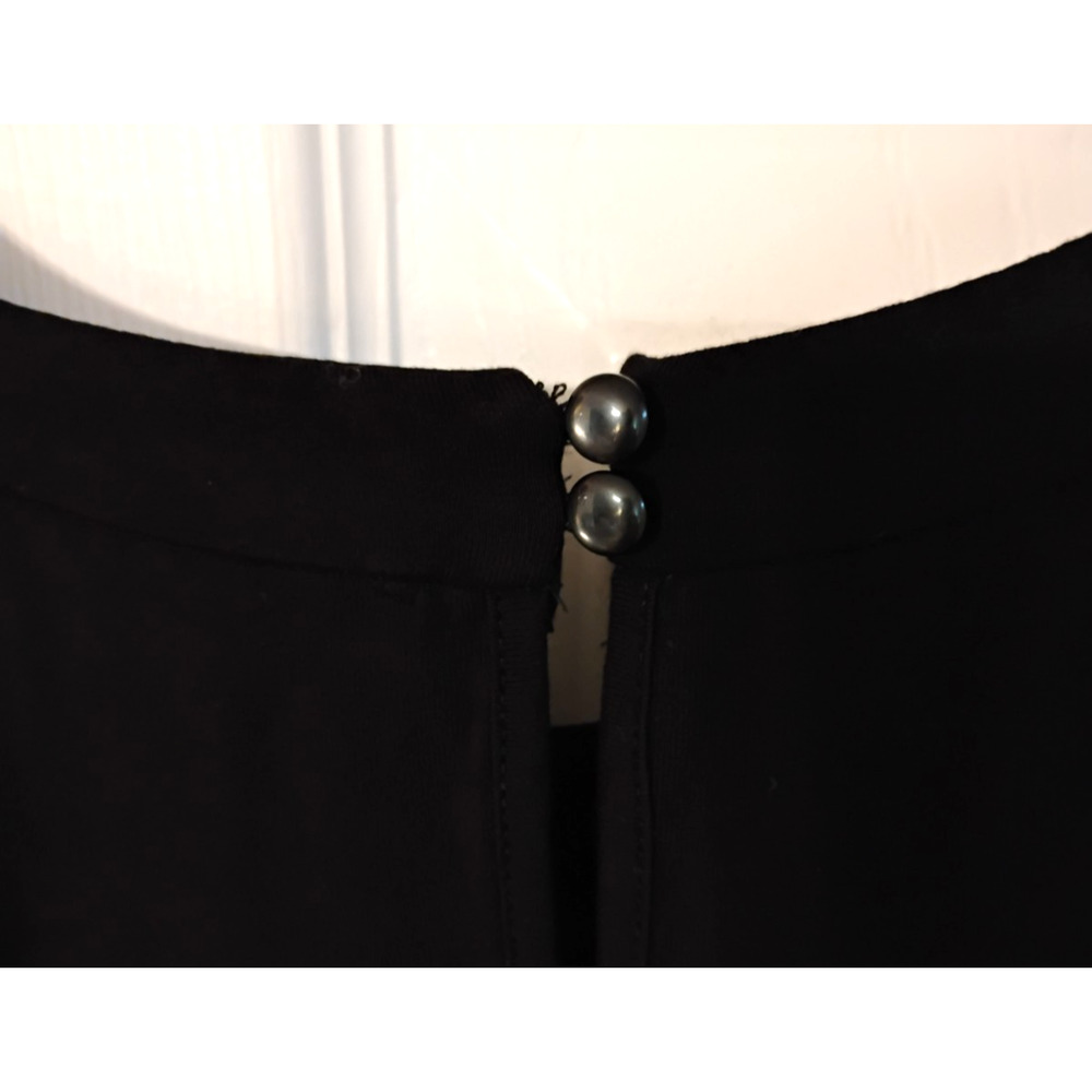 Adrianna Papell Sleeveless Blouse Embroidered Hem Stretch Longline Minimalist S - Picture 6 of 13